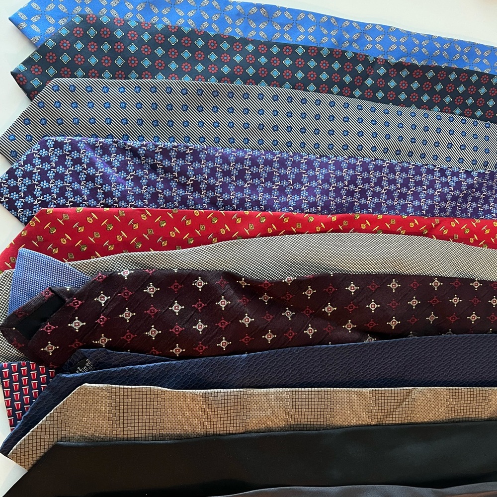 Assorted luxury mens ties